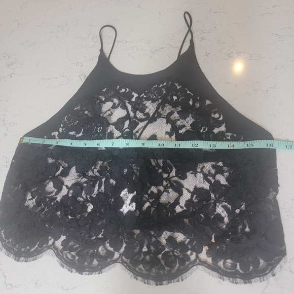 La Perla all lace with silk details whimsigoth crop top and t back straps small - Picture 11 of 11